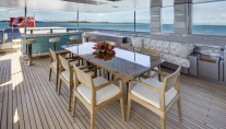 Luxurious exterior aboard motor yacht Loretta Anne